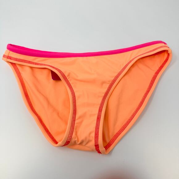 Target Xhilaration Neon Color Block Bikini Bottoms In Orange Pink Size Small New - Picture 1 of 9